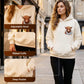 Women's Highland Cow Fleece-Lined Hooded Sweatshirt