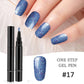One Step Gel Neglepen | 3-i-1 UV Neglelak uden topcoat | Langtidsholdbar gør-det-selv Manicurepen med præcisionsspids🎨