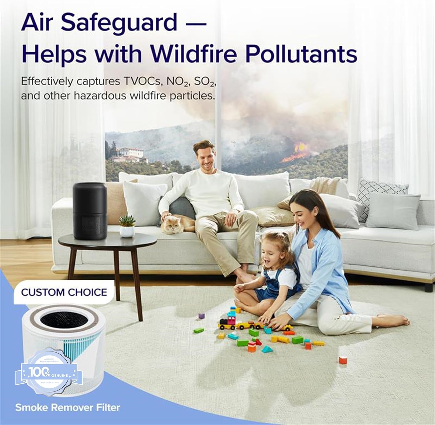50% Rabatt🌍 HEPA 13 Luftreiniger gegen Pollen & Rauch | 240m³/h | 24dB Nachtmodus