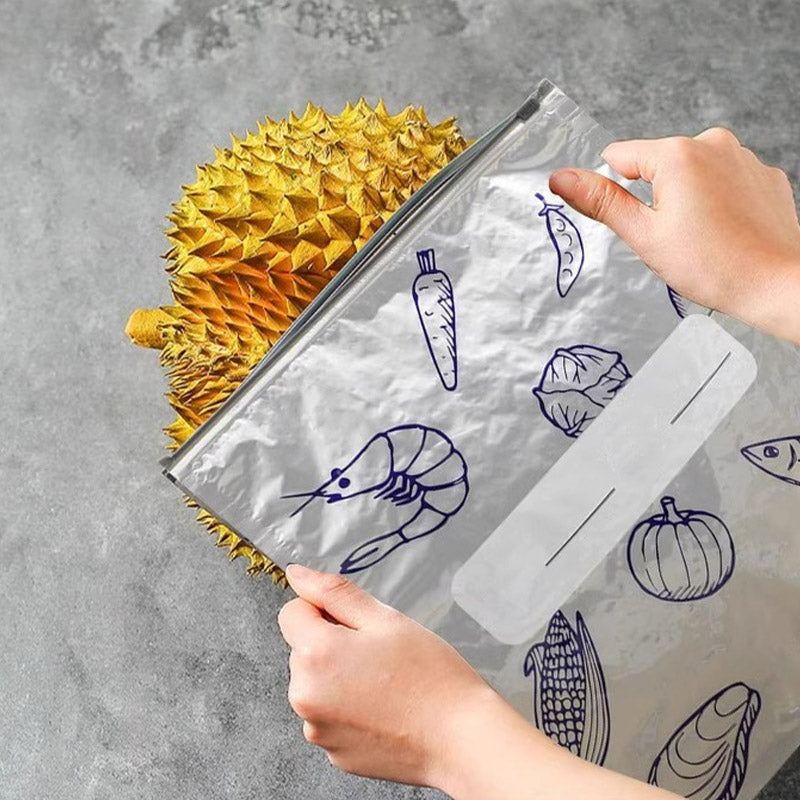 🍗HERVORRAGENDER ABVERKAUF 50 % RABATT🥦 Wiederverwendbare, verschließbare Aufbewahrungsbeutel aus Aluminiumfolie