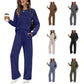 Crew Neck Drawstring 2‑Piece Loungewear Set 👚 Soft Matching Top & Pants