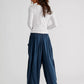 🔥LETZTER TAG SALE 50% RABATT👖 Lässige Leinenhose mit weitem Bein für Damen