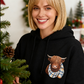 Women's Highland Cow Fleece-Lined Hooded Sweatshirt