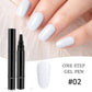 One Step Gel Neglepen | 3-i-1 UV Neglelak uden topcoat | Langtidsholdbar gør-det-selv Manicurepen med præcisionsspids🎨