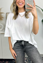 🎁Heißer Verkauf 49% OFF⏳Damen Raw Edge Boxy Tee