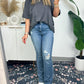 🎁Heißer Verkauf 49% OFF⏳Damen Raw Edge Boxy Tee