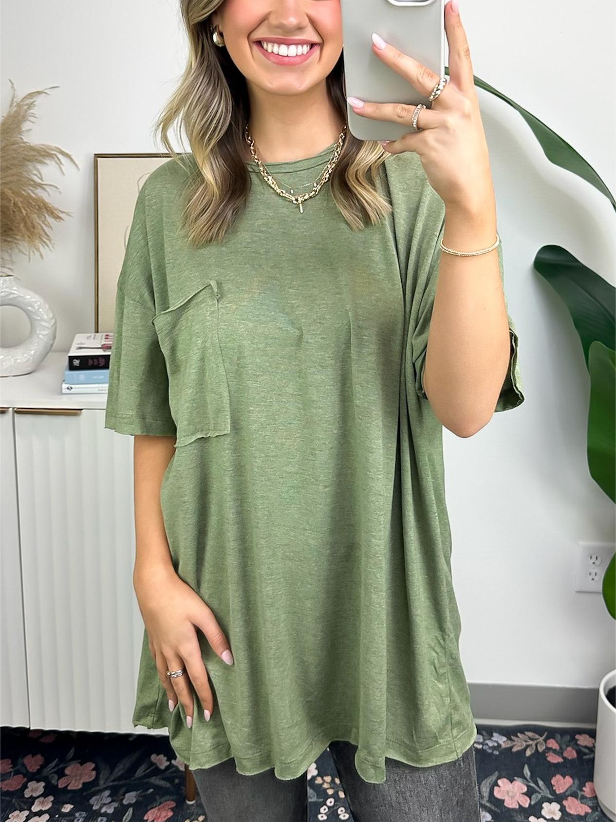 🎁Heißer Verkauf 49% OFF⏳Damen Raw Edge Boxy Tee
