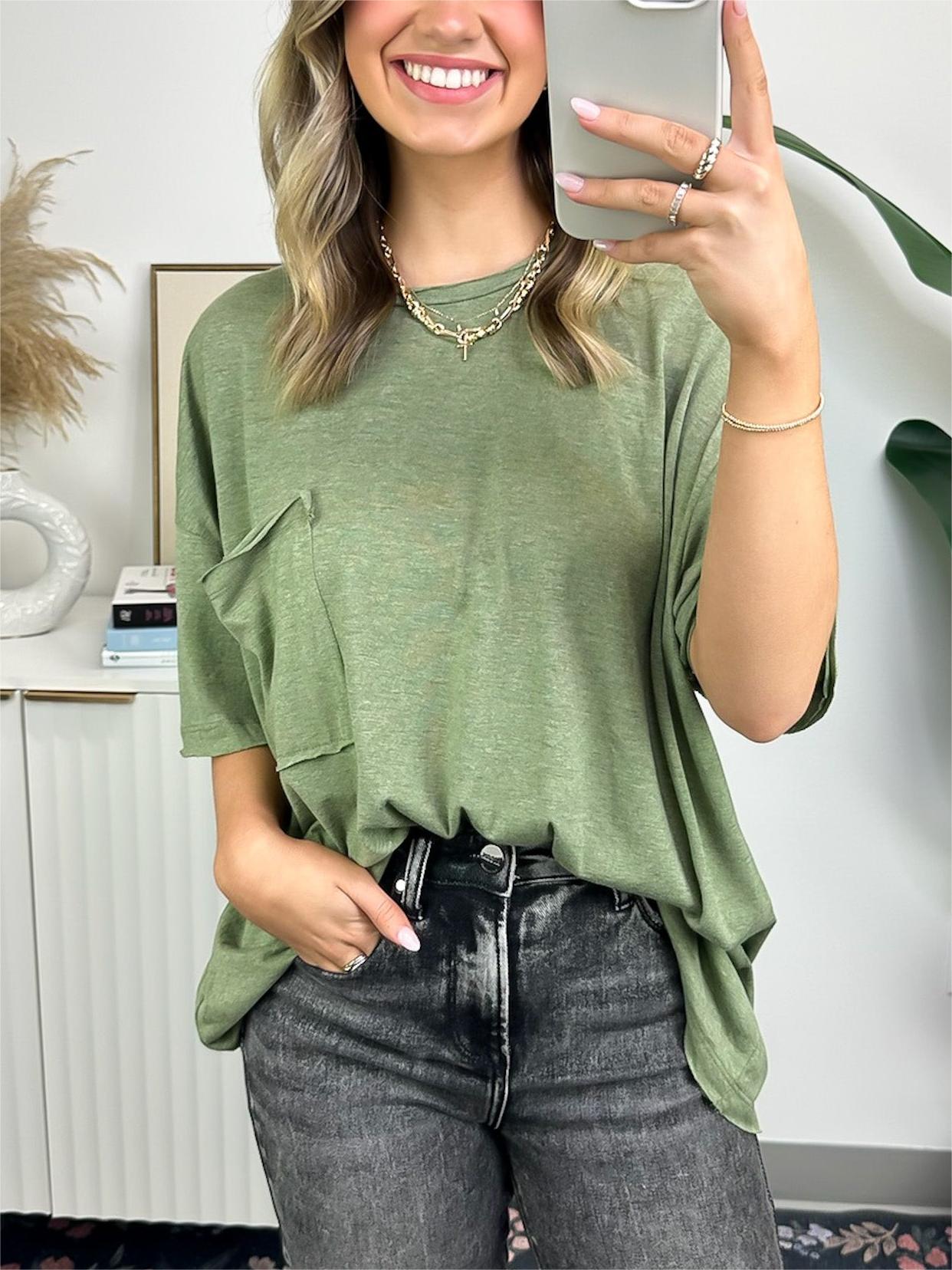 🎁Heißer Verkauf 49% OFF⏳Damen Raw Edge Boxy Tee