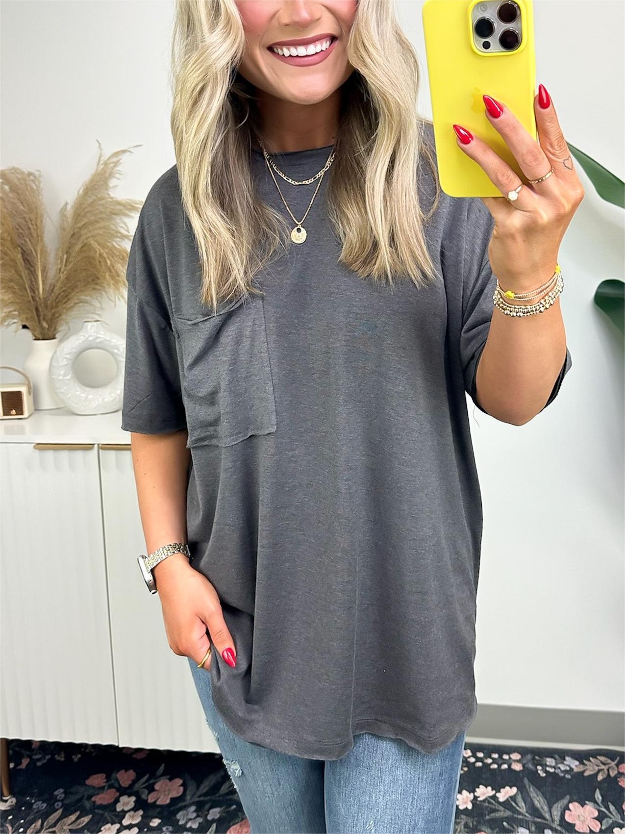 🎁Heißer Verkauf 49% OFF⏳Damen Raw Edge Boxy Tee