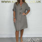 Neues Plus Button Tunika Kleid Zeitlich begrenztes Angebot