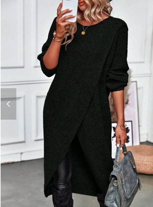 🎅🎁Weihnachtsangebot – 50 % Rabatt⏳🌸 Unregelmäßig geschnittenes Kleid, das den Körperkurven folgt