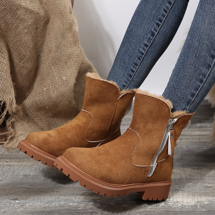 👢⚡Neu eingetroffen Sale-50 % Rabatt❄️Damen-Winter-Fleece-Schneestiefel