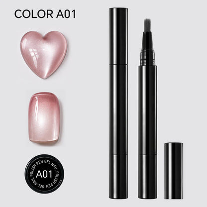 Solid & Cat Eye One-Step Gel Nail Polish Pen