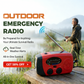 Multifunctional Portable Solar Emergency Radio – Power Bank, Hand Crank & Weather Alert for Outdoor & Crisis Preparedness