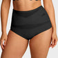 Plus-Size High-Waist Cross Tummy Control Panties