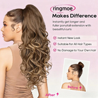 💜Zeitlich begrenzte Aktion 50 % Rabatt💜Clip-on-Haarverlängerung für welligen Pferdeschwanz