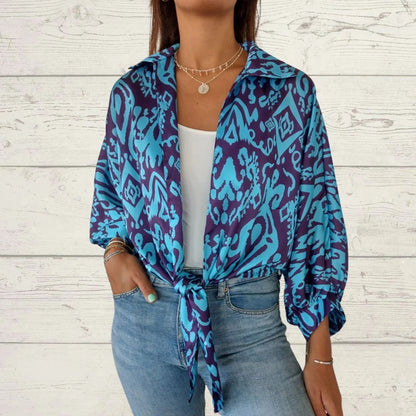 💝Knotted Lapel Cardigan Shirt Jacket