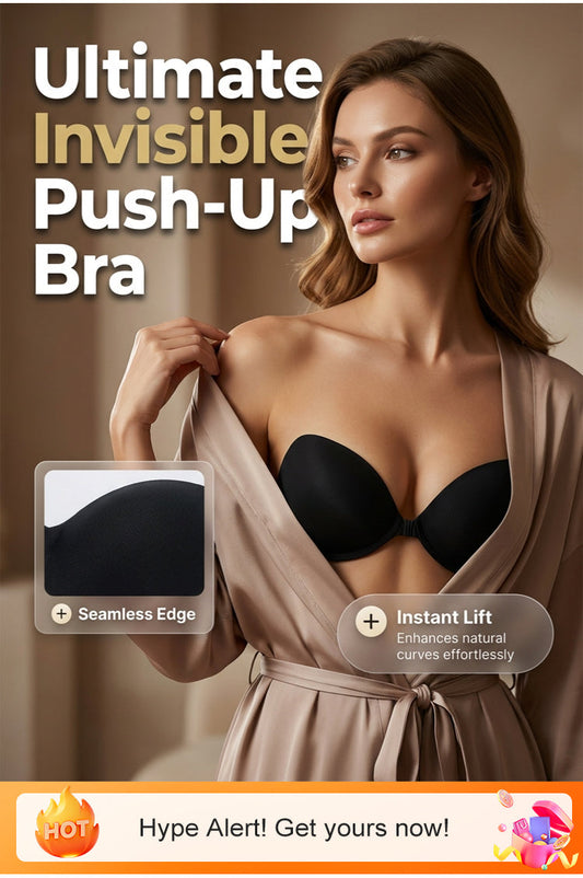 Adhesive invisible gathering bras
