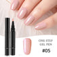 One Step Gel Neglepen | 3-i-1 UV Neglelak uden topcoat | Langtidsholdbar gør-det-selv Manicurepen med præcisionsspids🎨