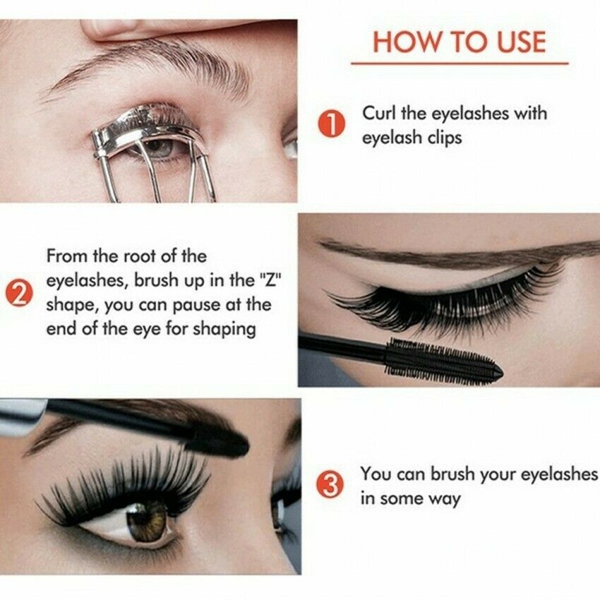4D Waterproof Silk Fiber Thick Lengthening Mascara-9