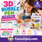Magic Pen – Draw 3D with one stroke!🎄 DIY Bubble Popcorn Drawing Pens