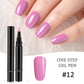 One Step Gel Neglepen | 3-i-1 UV Neglelak uden topcoat | Langtidsholdbar gør-det-selv Manicurepen med præcisionsspids🎨
