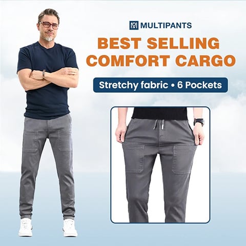 🥰 MultiPants – Strapazierfähige Cargohose mit hoher Elastizität und mehreren Taschen