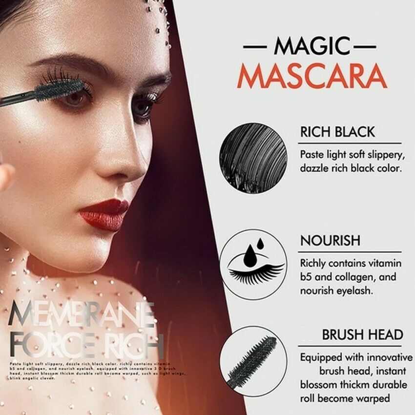 4D Waterproof Silk Fiber Thick Lengthening Mascara-4