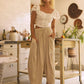 🔥LETZTER TAG SALE 50% RABATT👖 Lässige Leinenhose mit weitem Bein für Damen