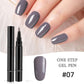 One Step Gel Neglepen | 3-i-1 UV Neglelak uden topcoat | Langtidsholdbar gør-det-selv Manicurepen med præcisionsspids🎨