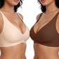 💕Jelly Wireless Womens Comfortable Wireless Bras Push Up Bralettes Seamless Tshirts Bras Deep V Everyday Bras