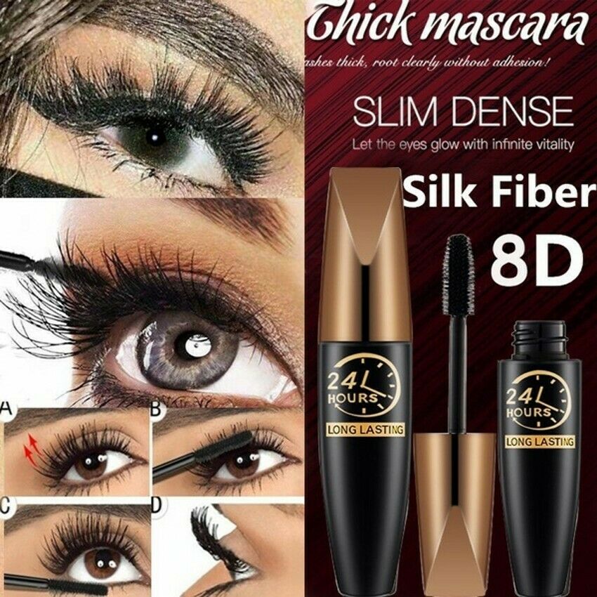 4D Waterproof Silk Fiber Thick Lengthening Mascara-1