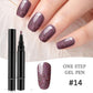 One Step Gel Neglepen | 3-i-1 UV Neglelak uden topcoat | Langtidsholdbar gør-det-selv Manicurepen med præcisionsspids🎨