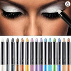 💥Heißer Verkauf - 49% RABATT💥15 Farben Highlighter Lidschatten Stift wasserfest Glitzer Augen Make-up Eyeliner Stift-1