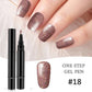 One Step Gel Neglepen | 3-i-1 UV Neglelak uden topcoat | Langtidsholdbar gør-det-selv Manicurepen med præcisionsspids🎨