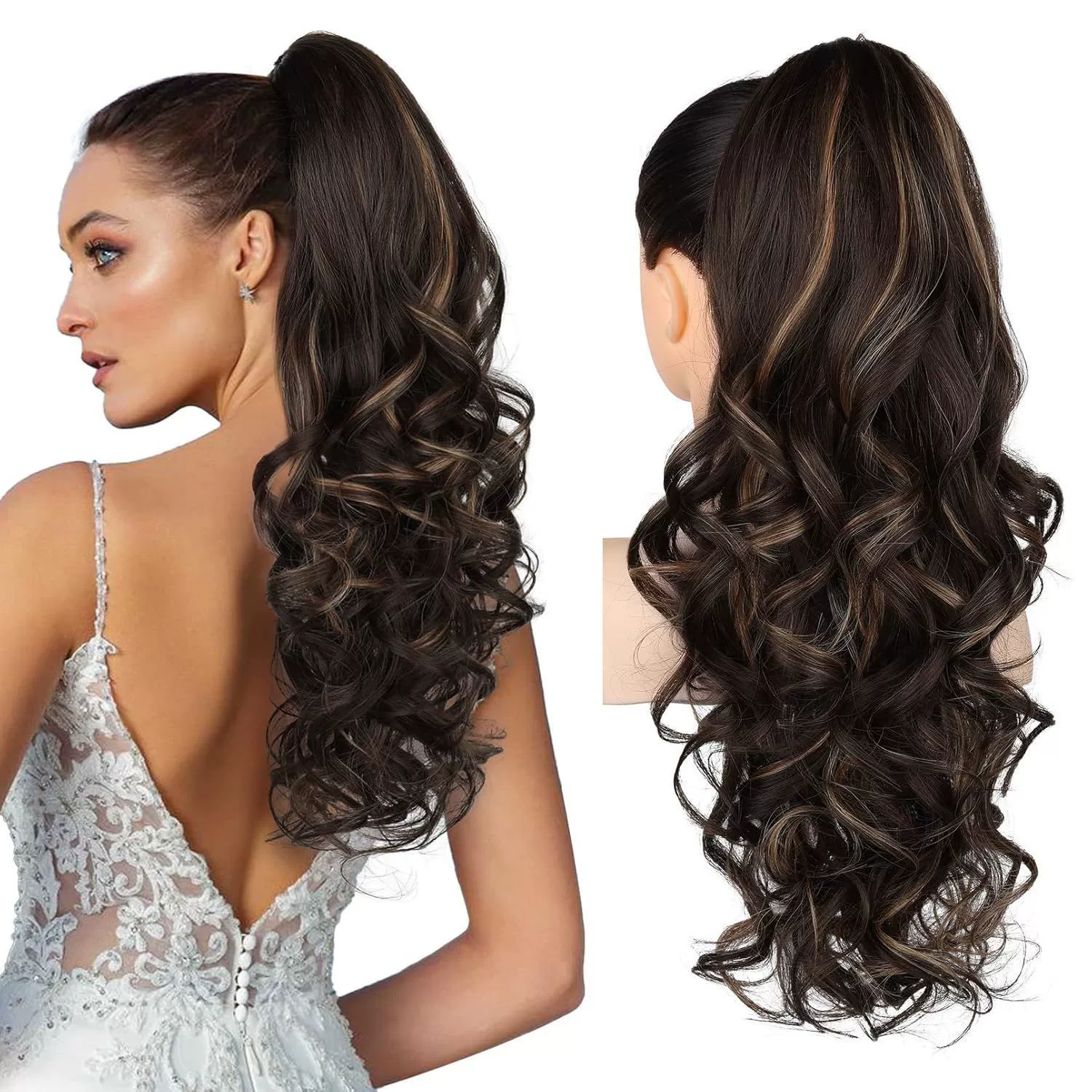 💜Zeitlich begrenzte Aktion 50 % Rabatt💜Clip-on-Haarverlängerung für welligen Pferdeschwanz