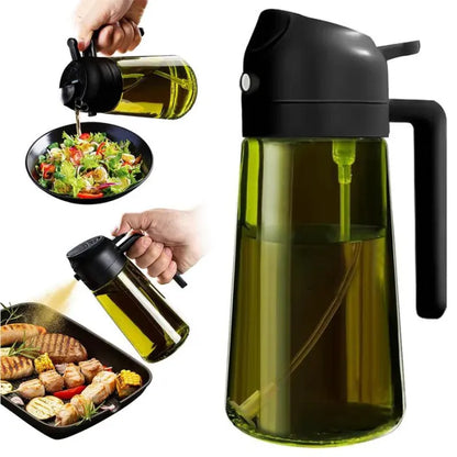 🍾🍾Unverzichtbar für jeden Haushalt✨💕2-in-1-Sprühflasche und Ölspender aus Glas