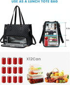 🔥3 in 1 Lunch Tote Bag for Women🎁Free Matching Wallet⏰Solve your bag clutter problem