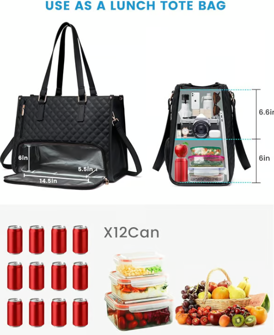 🔥3 in 1 Lunch Tote Bag for Women🎁Free Matching Wallet⏰Solve your bag clutter problem