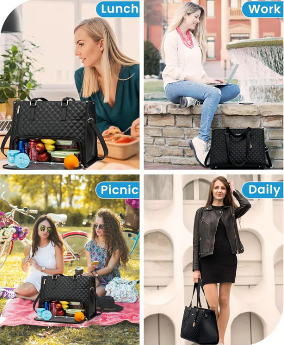 🔥3 in 1 Lunch Tote Bag for Women🎁Free Matching Wallet⏰Solve your bag clutter problem