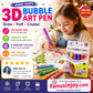 Magic Pen – Draw 3D with one stroke!🎄 DIY Bubble Popcorn Drawing Pens