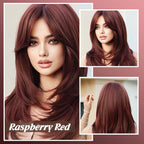 💕Layered Pony lange Perücke💥