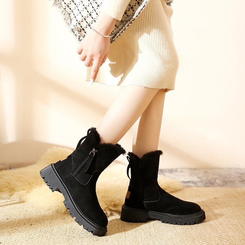 👢⚡Neu eingetroffen Sale-50 % Rabatt❄️Damen-Winter-Fleece-Schneestiefel