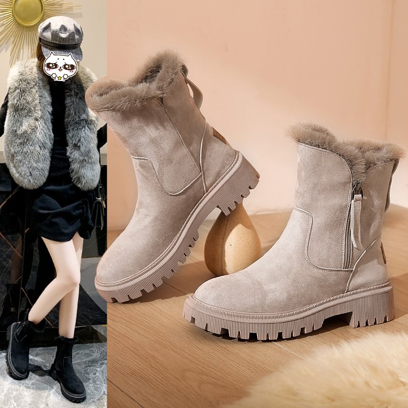 👢⚡Neu eingetroffen Sale-50 % Rabatt❄️Damen-Winter-Fleece-Schneestiefel