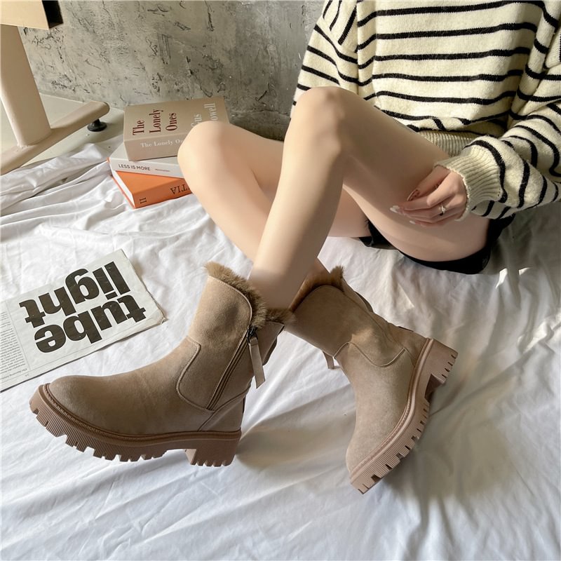 👢⚡Neu eingetroffen Sale-50 % Rabatt❄️Damen-Winter-Fleece-Schneestiefel