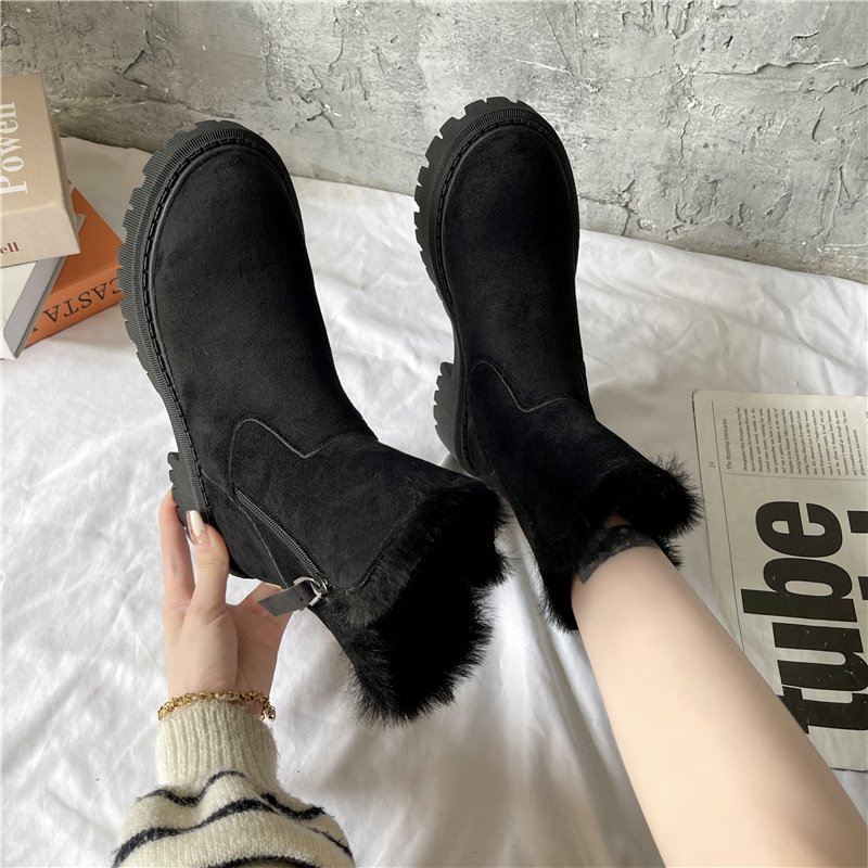 👢⚡Neu eingetroffen Sale-50 % Rabatt❄️Damen-Winter-Fleece-Schneestiefel