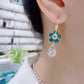 Flower Droplet Crystal Earring-3