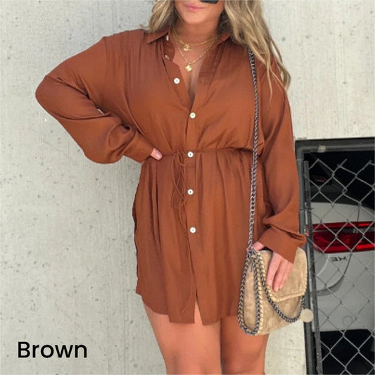 2024 New Year Hot Sale🔥Women's Solid Color Long Sleeve Shirt Suit