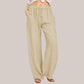 Women's Summer Cotton Linen Wide Leg Pants