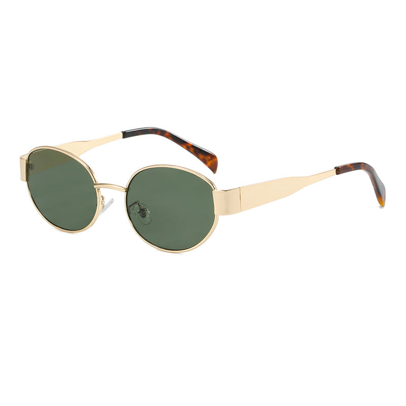 🔥2025 HEIßER VERKAUF🔥Vintage Sonnenbrille mit ovalem Rahmen und Etui